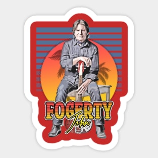 john fogerty retro style flyer vintage Sticker